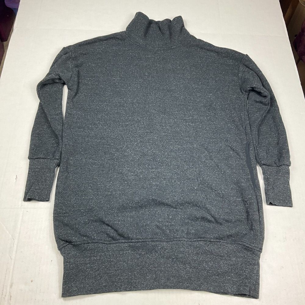 Merrell Dianthus Sweatshirt Dress Gray Mock Neck Relaxed Fit Soft Comfy Knit XS